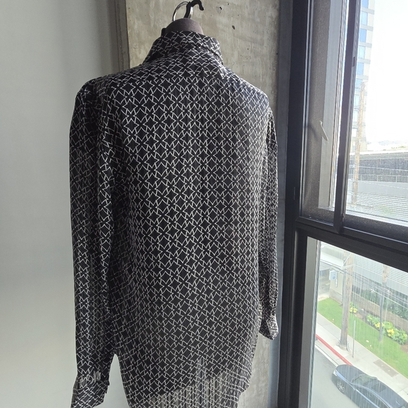 ZARA mens black and white patterned button-up shirt, size L (slim fit) - Picture 4 of 10